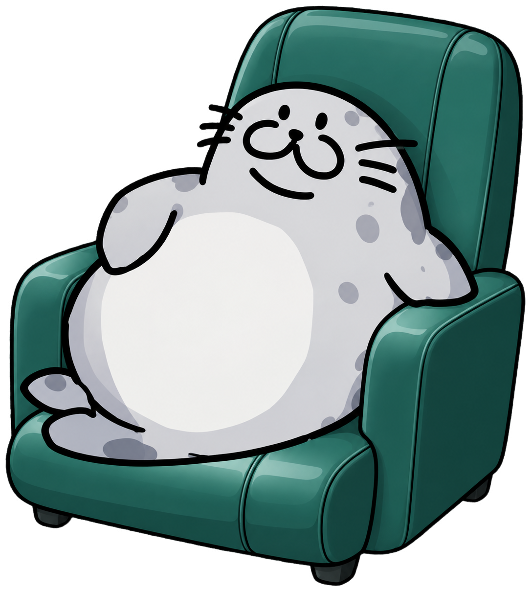 Tovu relaxing in a chair